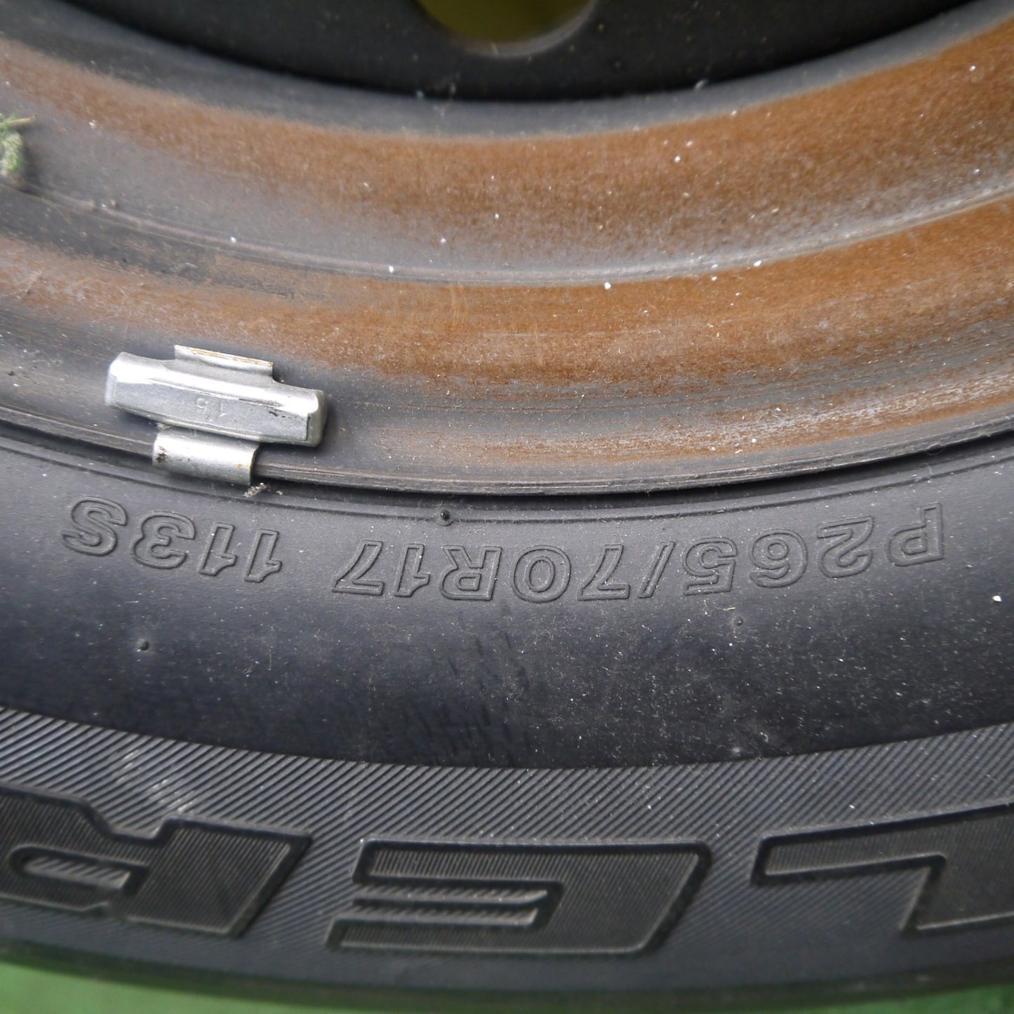 未使用!1本★トヨタ FJクルーザー 純正 スチール 265/70R17 ブリヂストン デューラー H/T 840 スペア 17インチ PCD139.7/6H★5082904Hノ