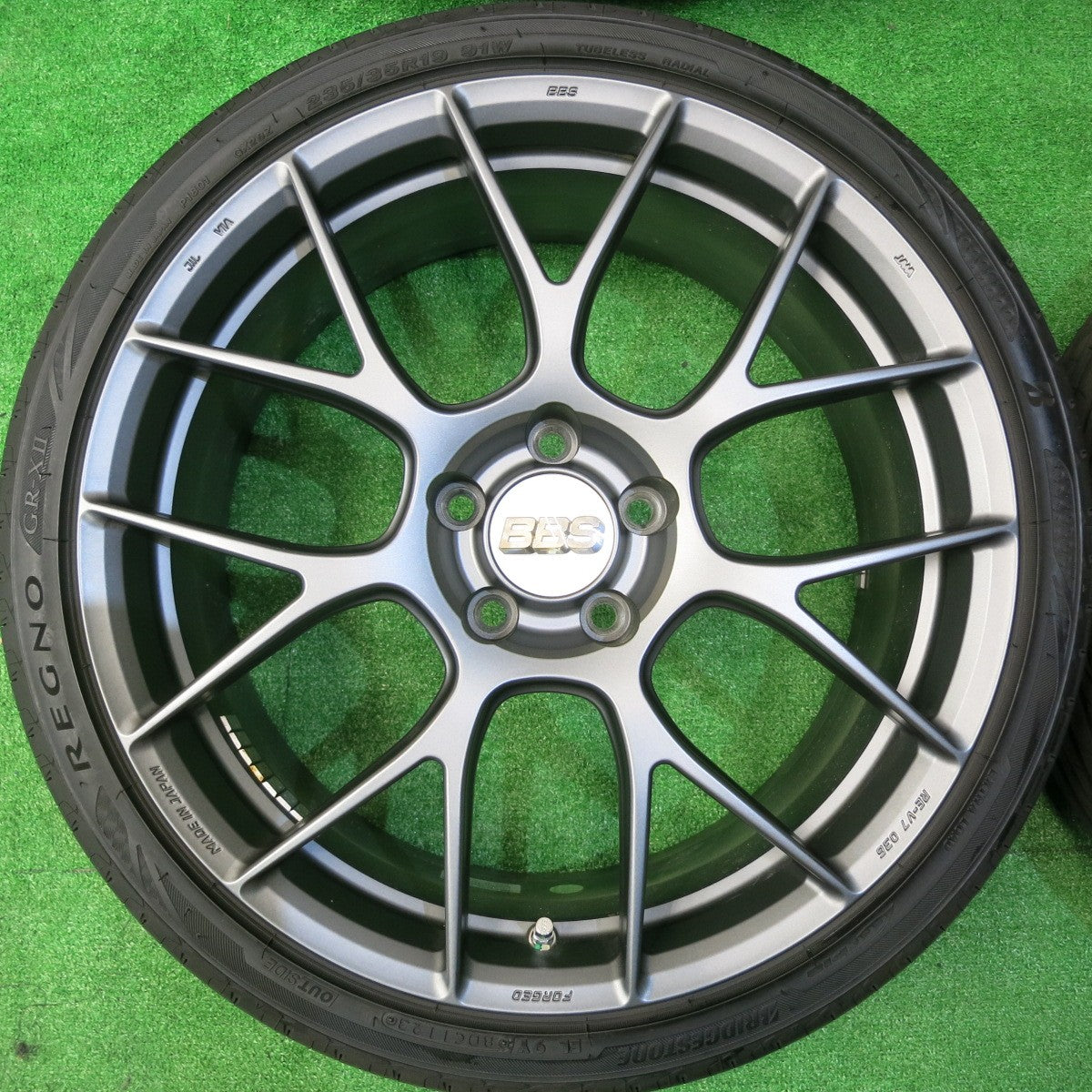 バリ溝!23年!キレイ!9.5分★BBS RE-V7 036 鍛造 235/35R19 ブリヂストン レグノ GR-X2 19インチ PCD114.3/5H★5050202HAノ