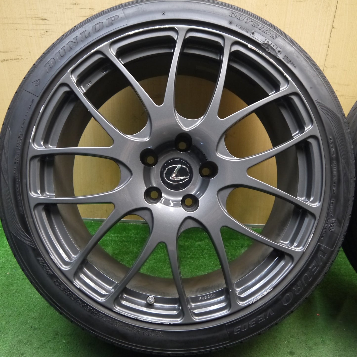 4本価格★レクサス LS 等 TRD TAN-EI-SYA 鍛造 245/40R20 ダンロップ VEURO VE303 20インチ PCD120/5H★5090203Hノ