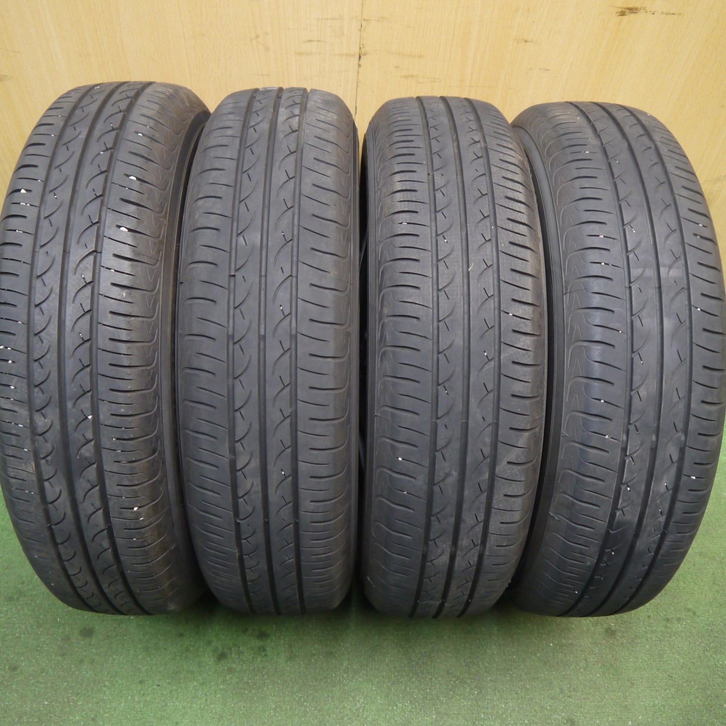 4本価格!23年★145/80R13 ヨコハマ ブルーアース AE01 WAZEN 社外 アルミ 13インチ PCD100/4H★5090106Hノ