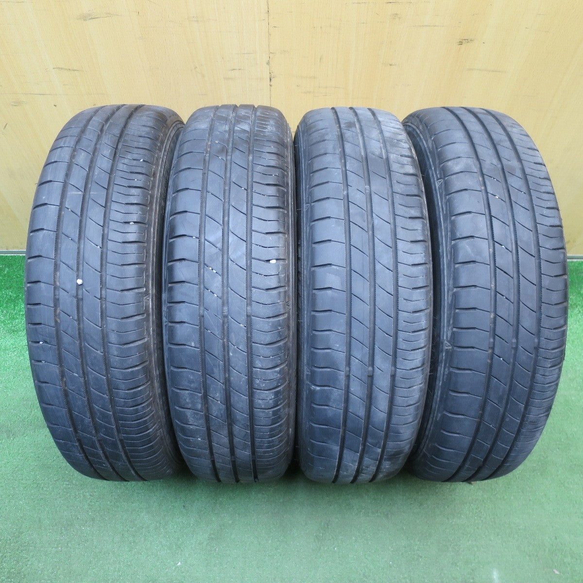 4本価格!23年★ダイハツ ミライース 純正 155/65R14 ダンロップ LE MANS V+ ルマン5+ 14インチ PCD100/4H★6032604NJノ