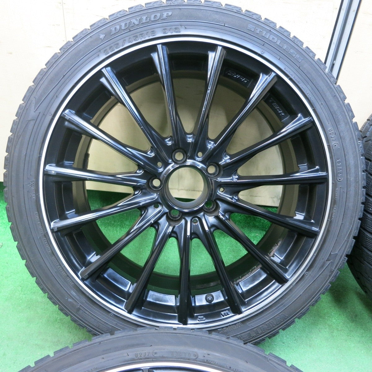 4本★ベンツ等 EUROTECH 225/45R18 スタッドレス ダンロップ ウインターマックス WM02 ユーロテック PCD112/5H★4111209SYス