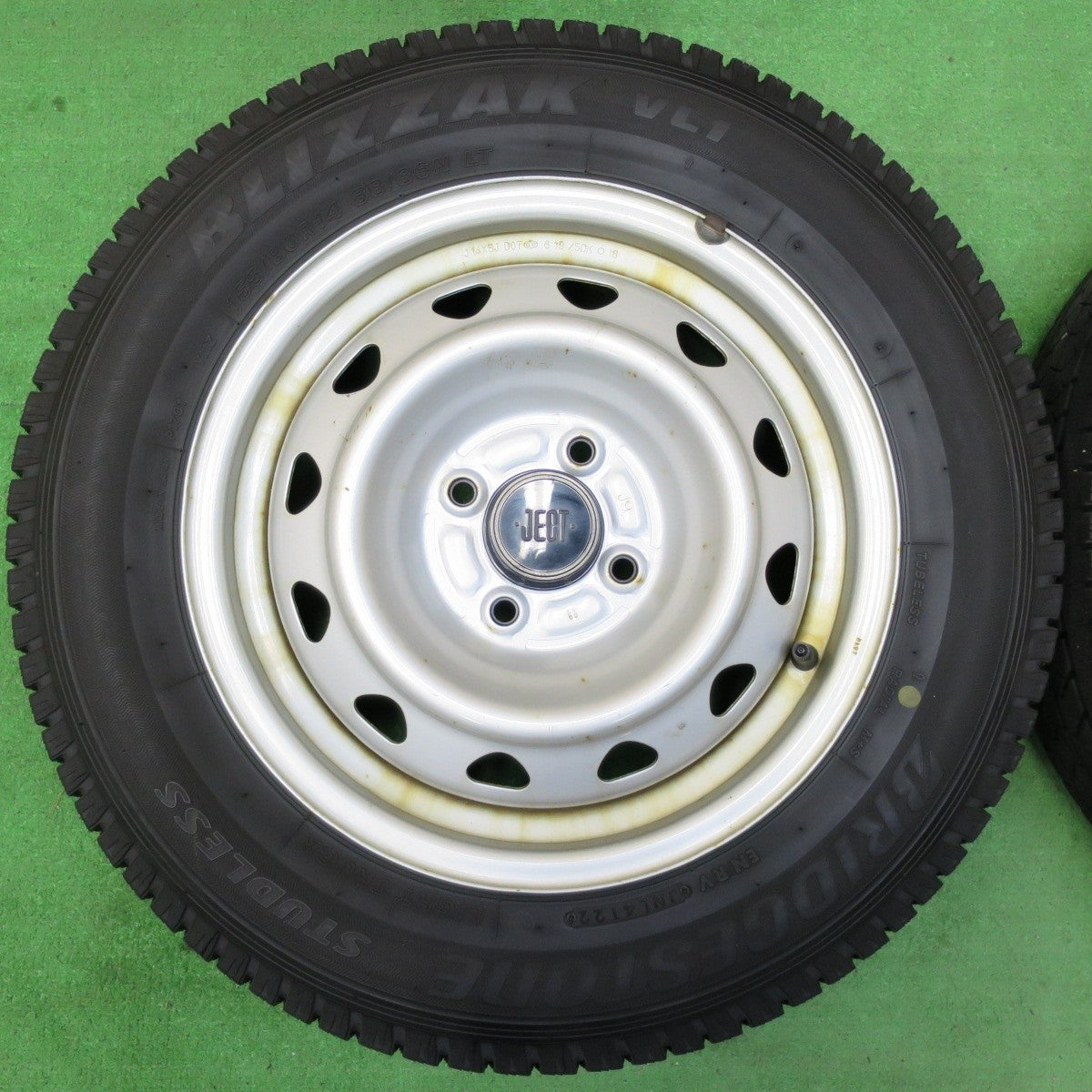 4本価格!22年★スタッドレス 155/80R14 88/86N ブリヂストン ブリザック VL1 JECT スチール 14インチ PCD100/4H★4060905イス