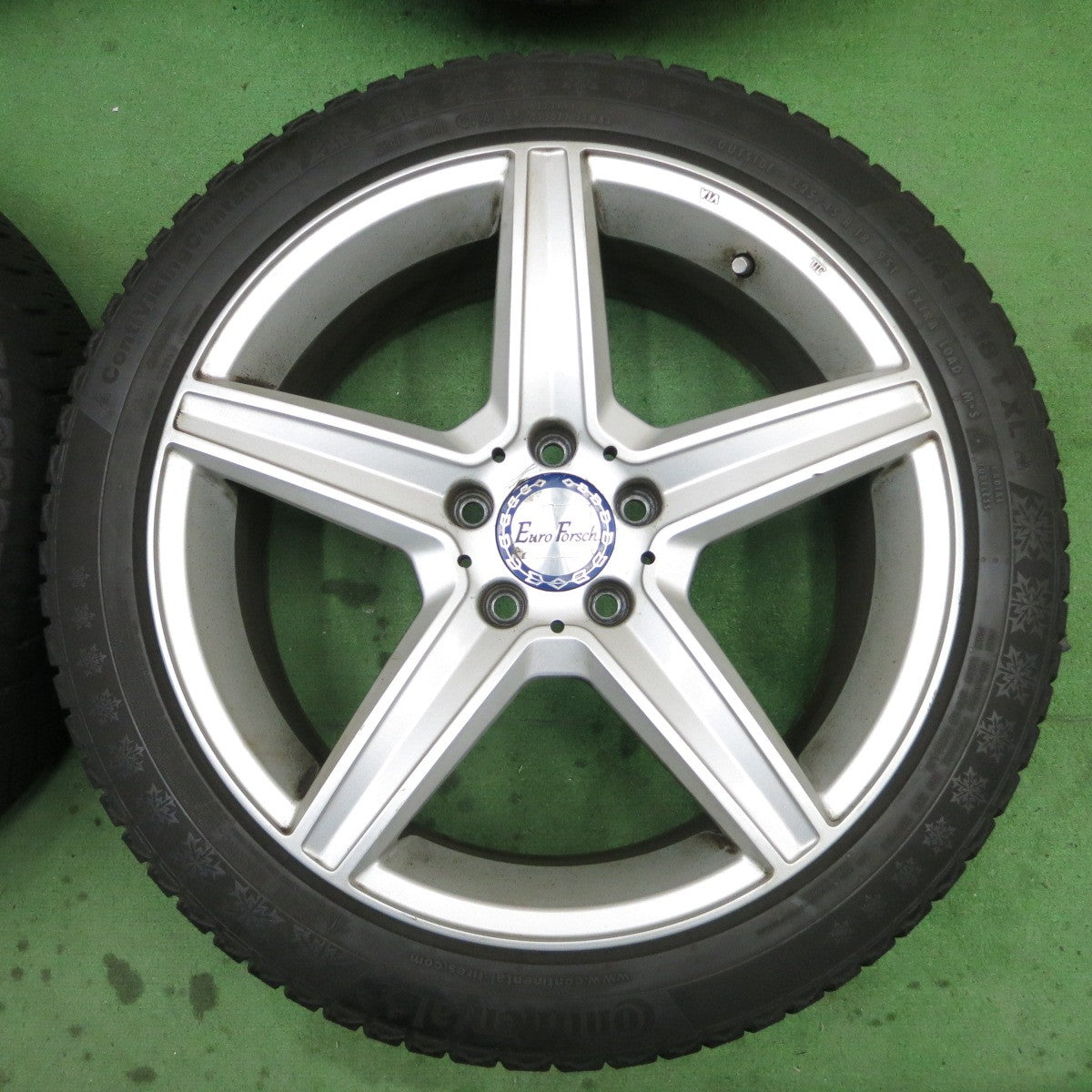 4本価格★ベンツ 等 EuroForsch 225/45R18 スタッドレス コンチネンタル コンチバイキング コンタクト6 18インチ ユーロフォルシュ PCD112/5H★5051003ナス