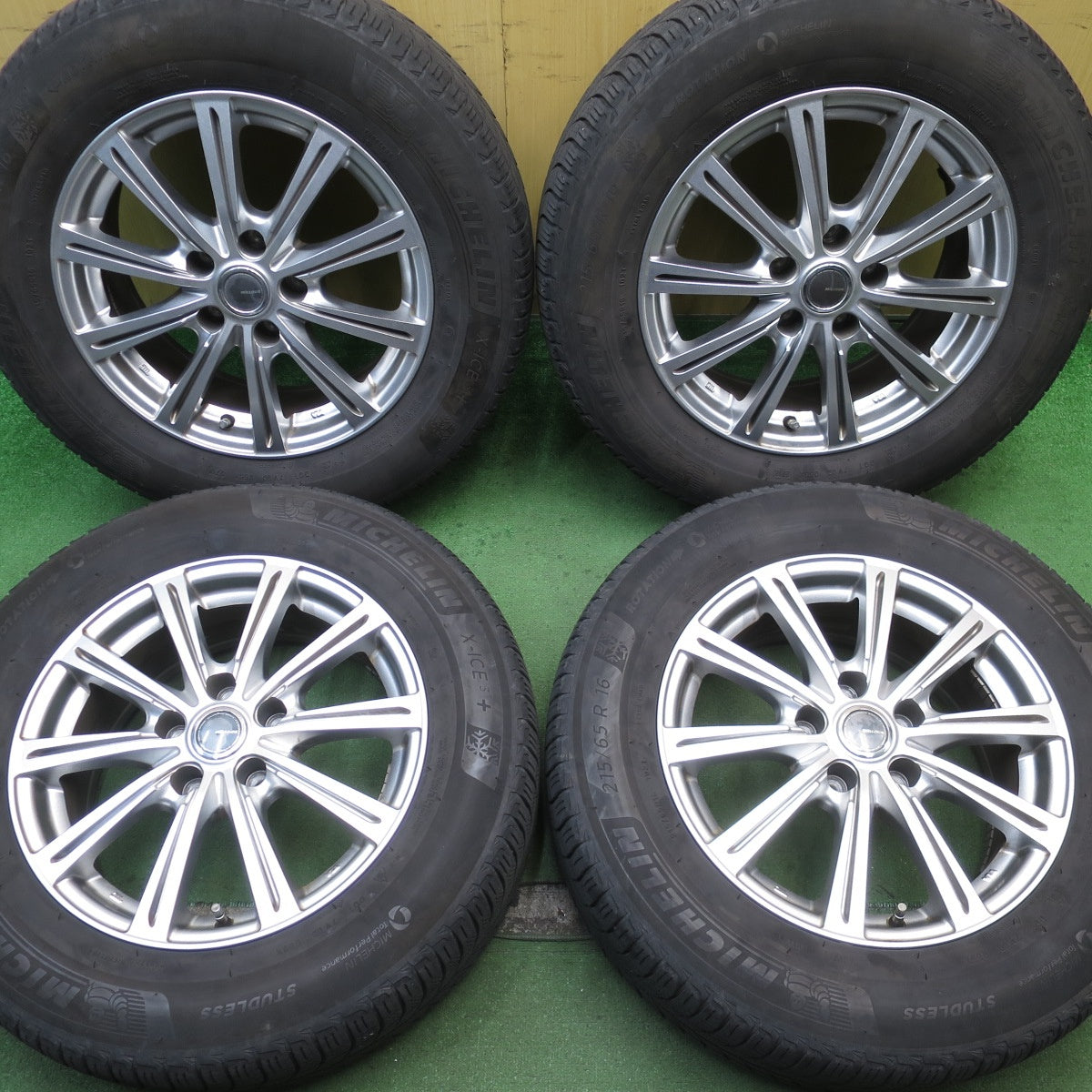 キレイ★スタッドレス 215/65R16 ミシュラン X-ICE3+ MiLLOUS ミルアス 16インチ PCD114.3/5H★5072705NJス