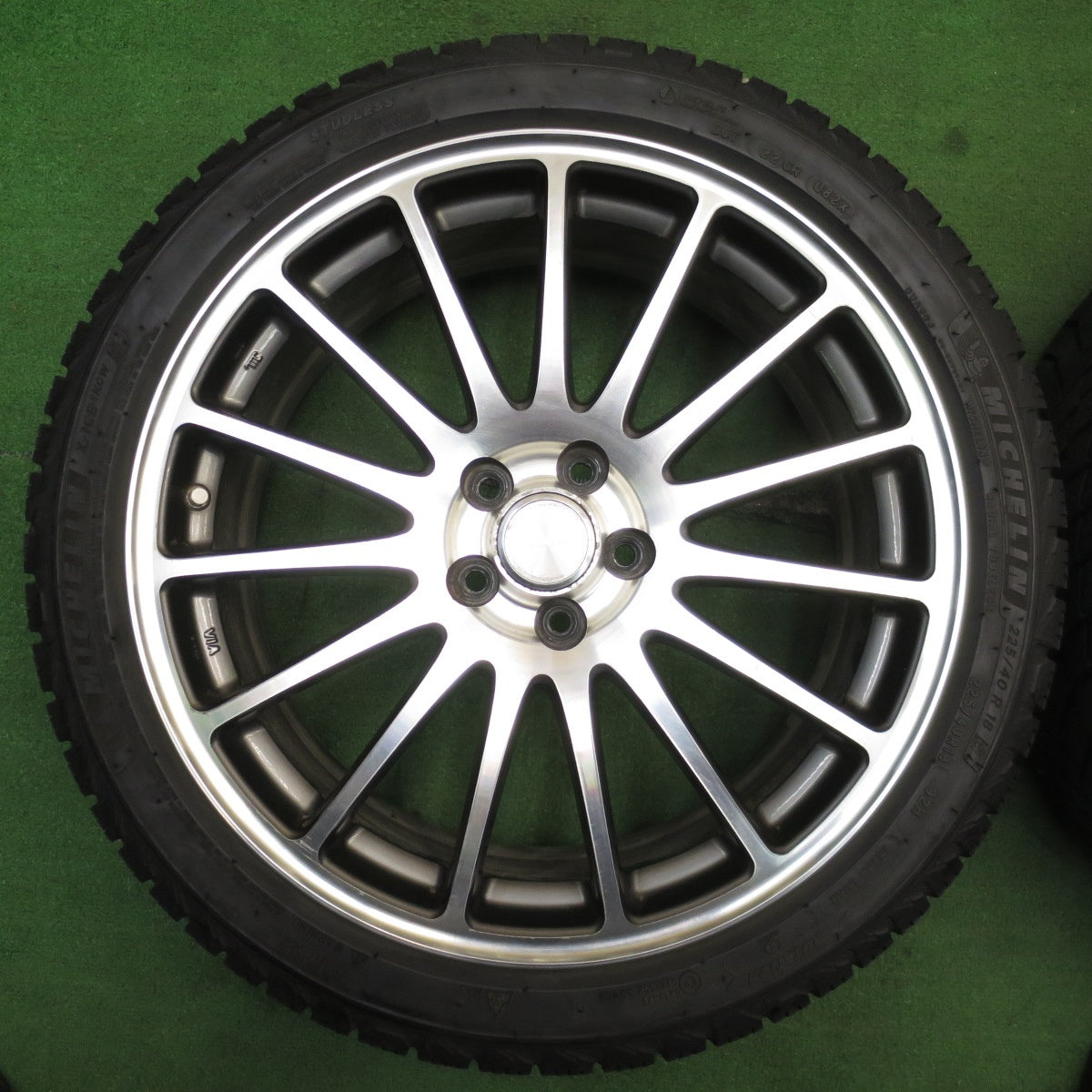 バリ溝!21年!9分★プリウス 86 BRZ 等 225/40R18 スタッドレス ミシュラン X-ICE SNOW ECO FORME エコフォルム 18インチ PCD100/5H★5052705NJス