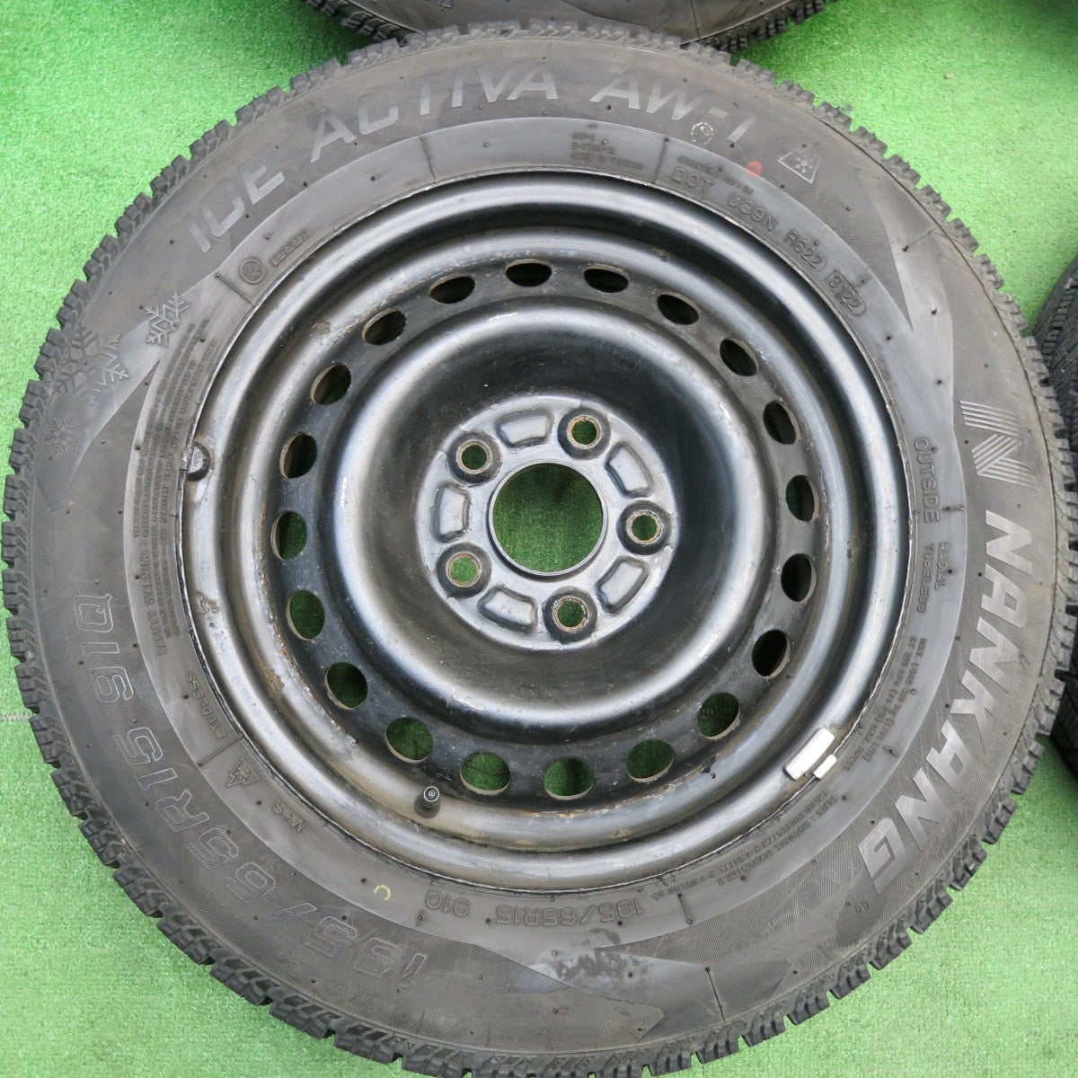 バリ溝!22年!9.5分★スタッドレス 195/65R15 ナンカン アイスアクティバ AW-1 スチール ホイール 15インチ PCD114.3/5H★5051201AKス