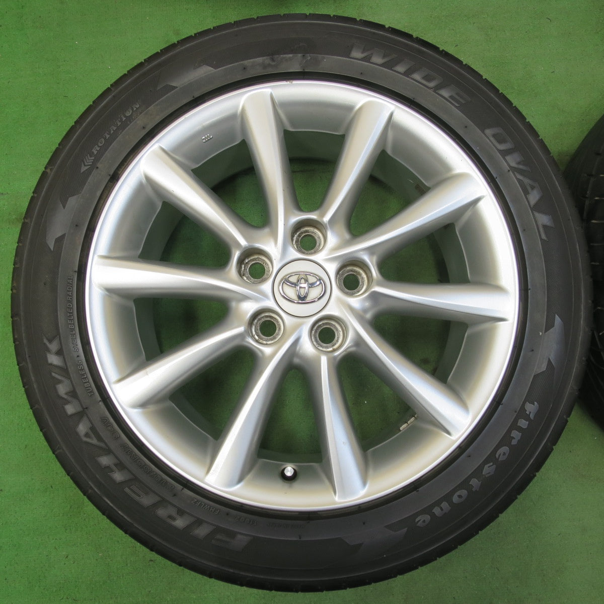 4本価格★トヨタ 50系 エスティマ 純正 215/55R17 ファイアストン ファイアホーク ワイドオーバル 17インチ PCD114.3/5H★5061106イノ
