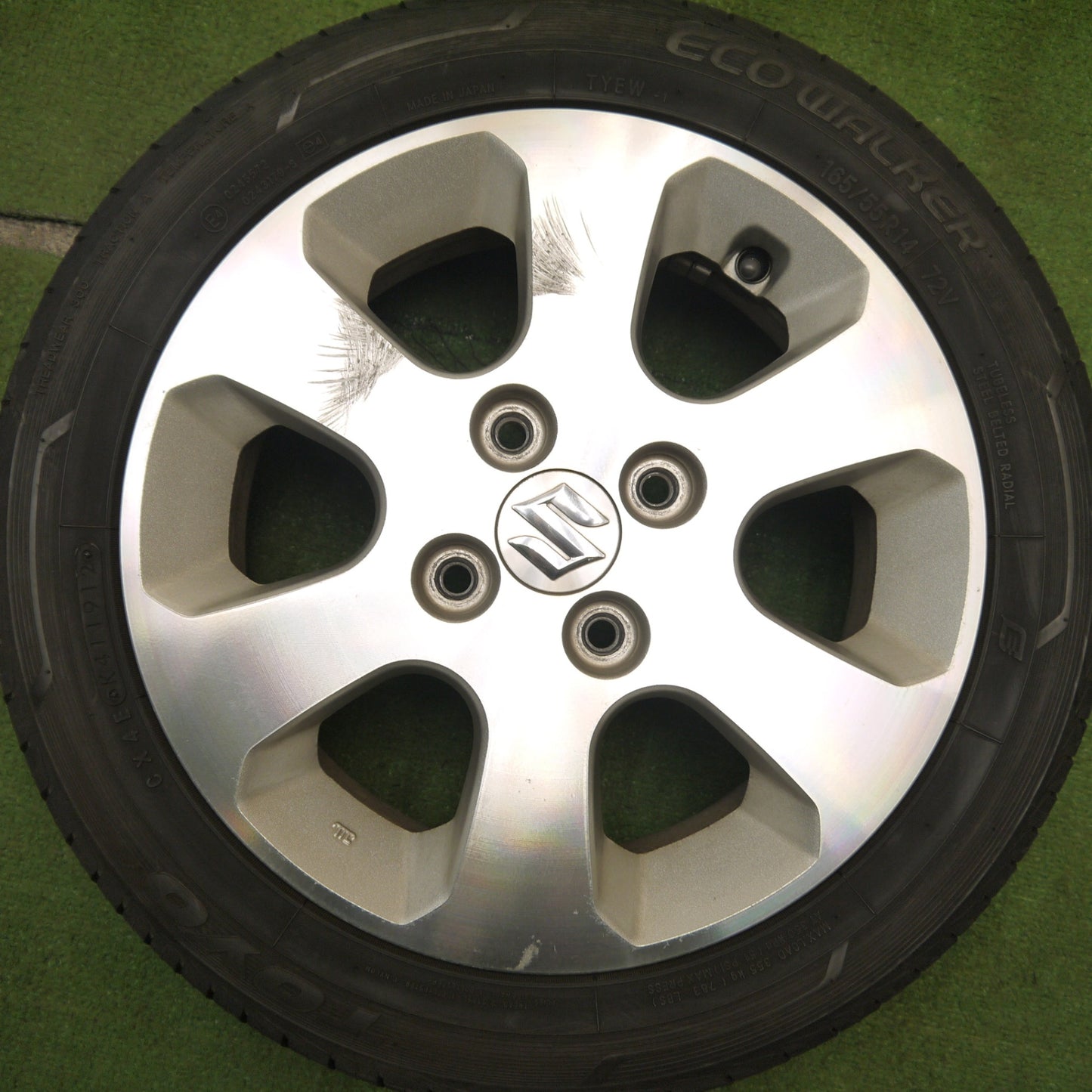 4本価格★スズキ ワゴンR 純正 165/55R14 ヨコハマ Earth-1 トーヨー ECOWALKER 14インチ PCD100/4H★5042804Hノ