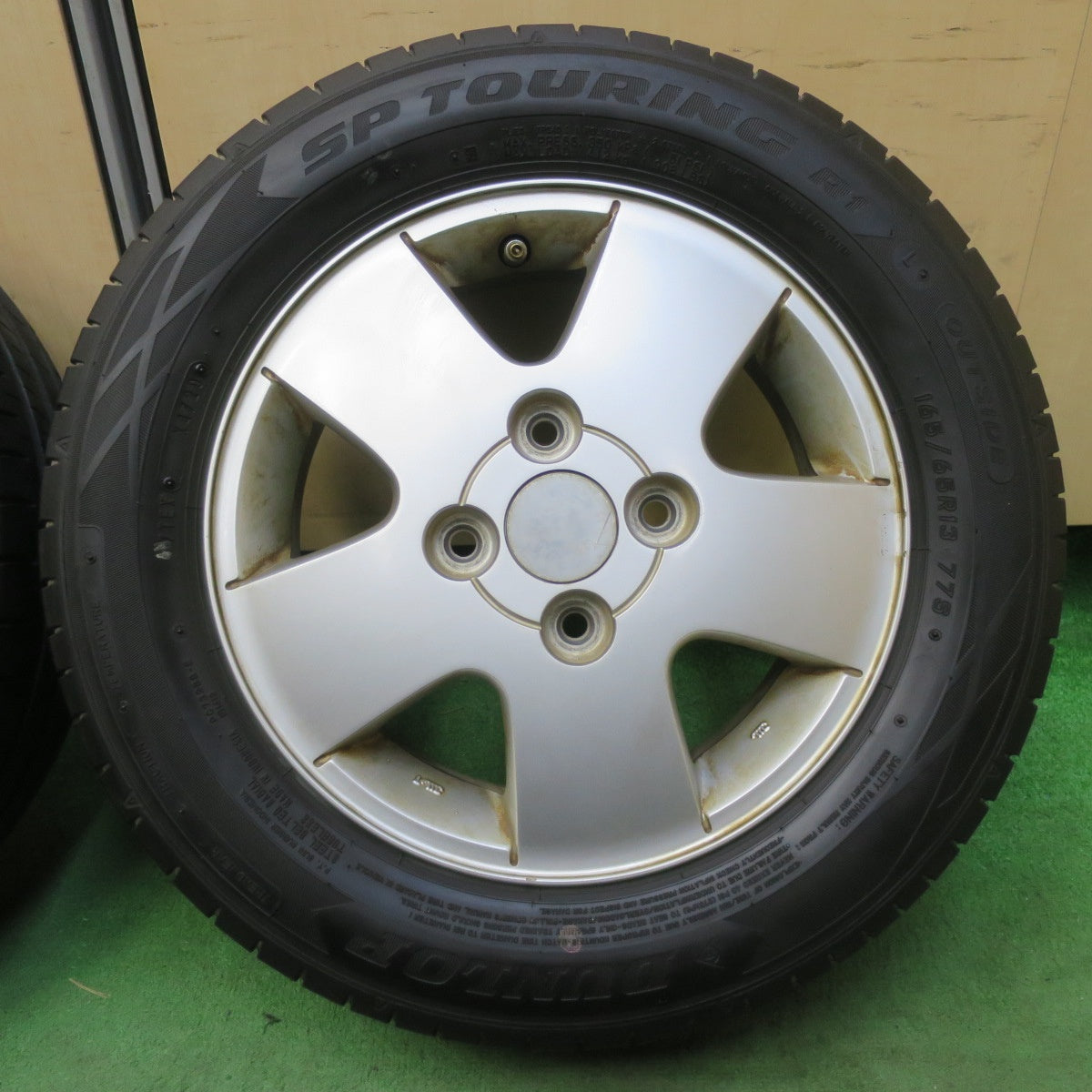 4本価格★スズキ エブリイ ワゴン 純正 165/65R13 ダンロップ SPツーリング R1 13インチ エブリィ エブリー PCD100/4H★5050815イノ