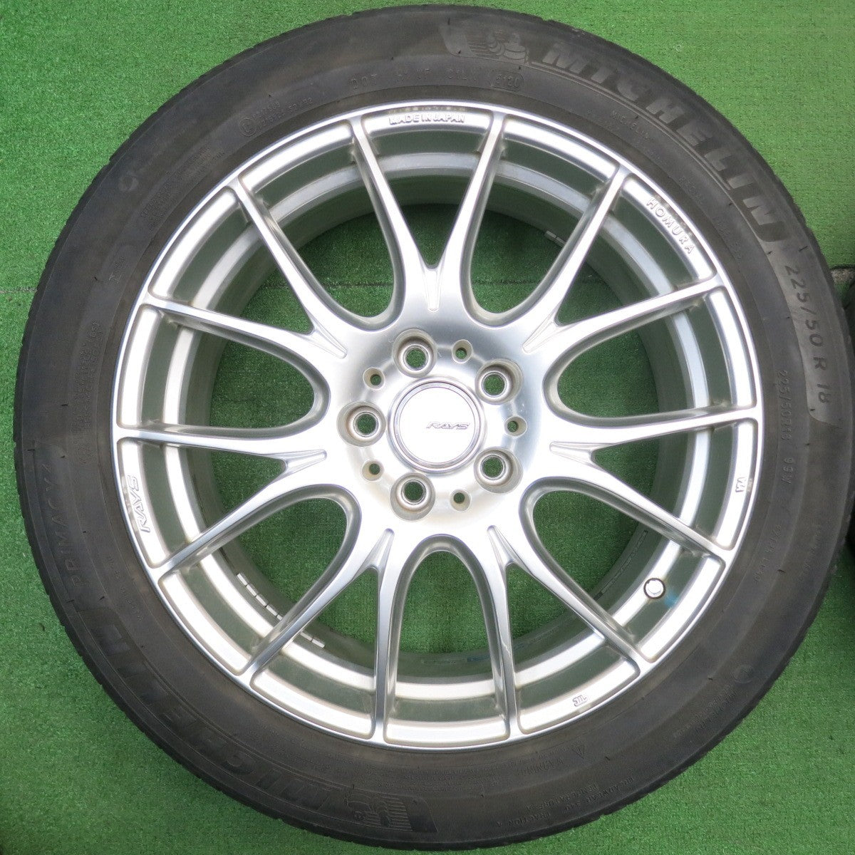 キレイ★RAYS HOMURA 2X7 PLUS 225/50R18 ミシュラン プライマシー4 レイズ ホムラ 2×7 プラス 18インチ PCD114.3/5H★5042302NJノ