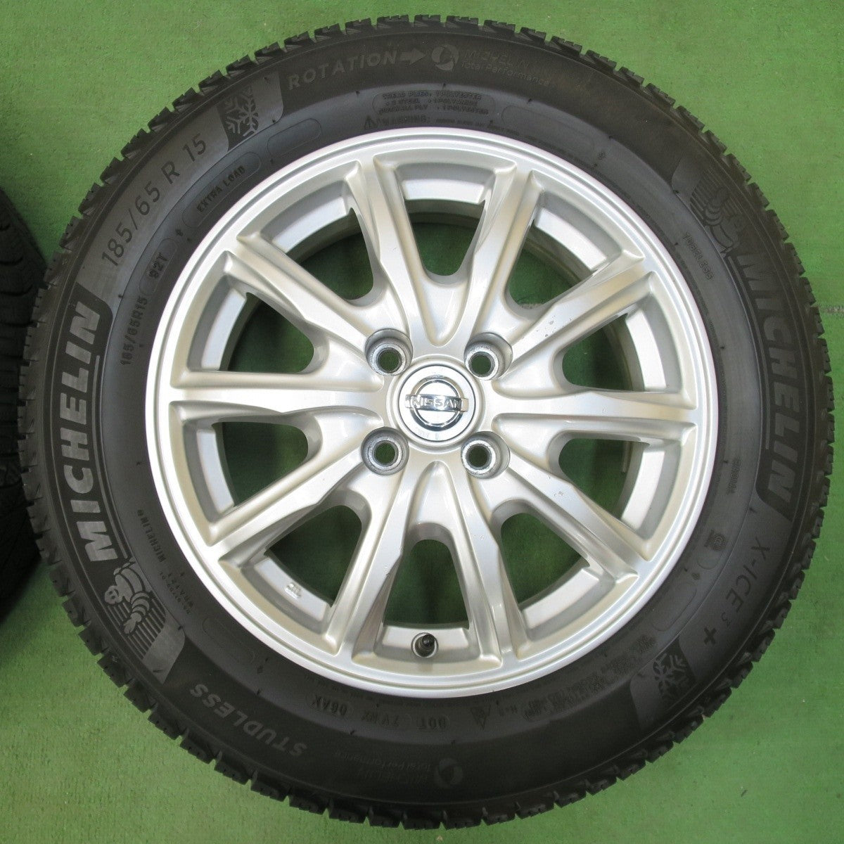 4本価格★日産 純正 OP エスティーロ 185/65R15 スタッドレス ミシュラン X-ICE3+ 15インチ PCD100/4H★5013102イス