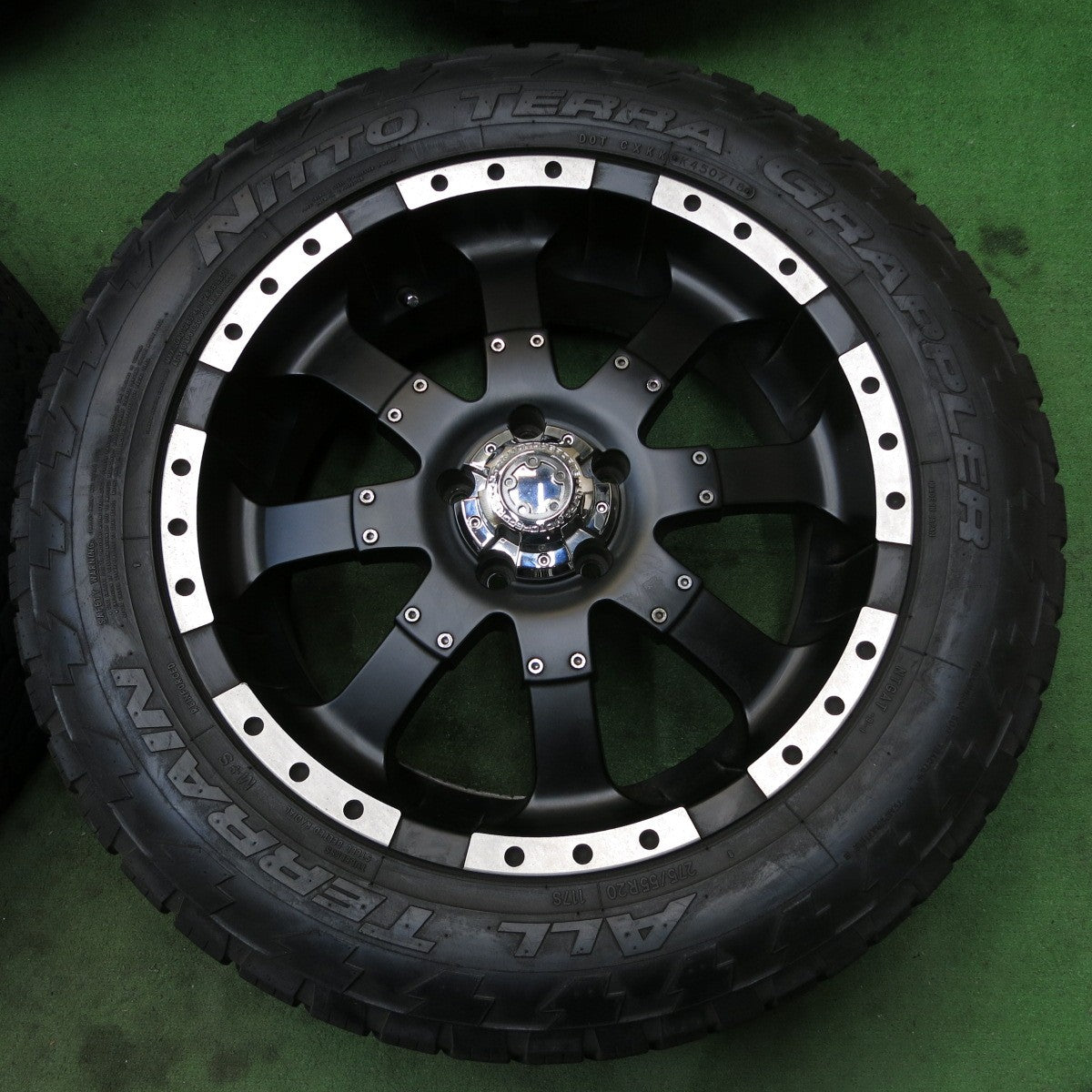 バリ溝!9分★ジープ 等 ウルトラ モーター スポーツ 223B ゴライアス 275/55R20 ニットー TERRA GRAPPLER ALL TERRAIN 20インチ PCD127/5H★5072904ナノ