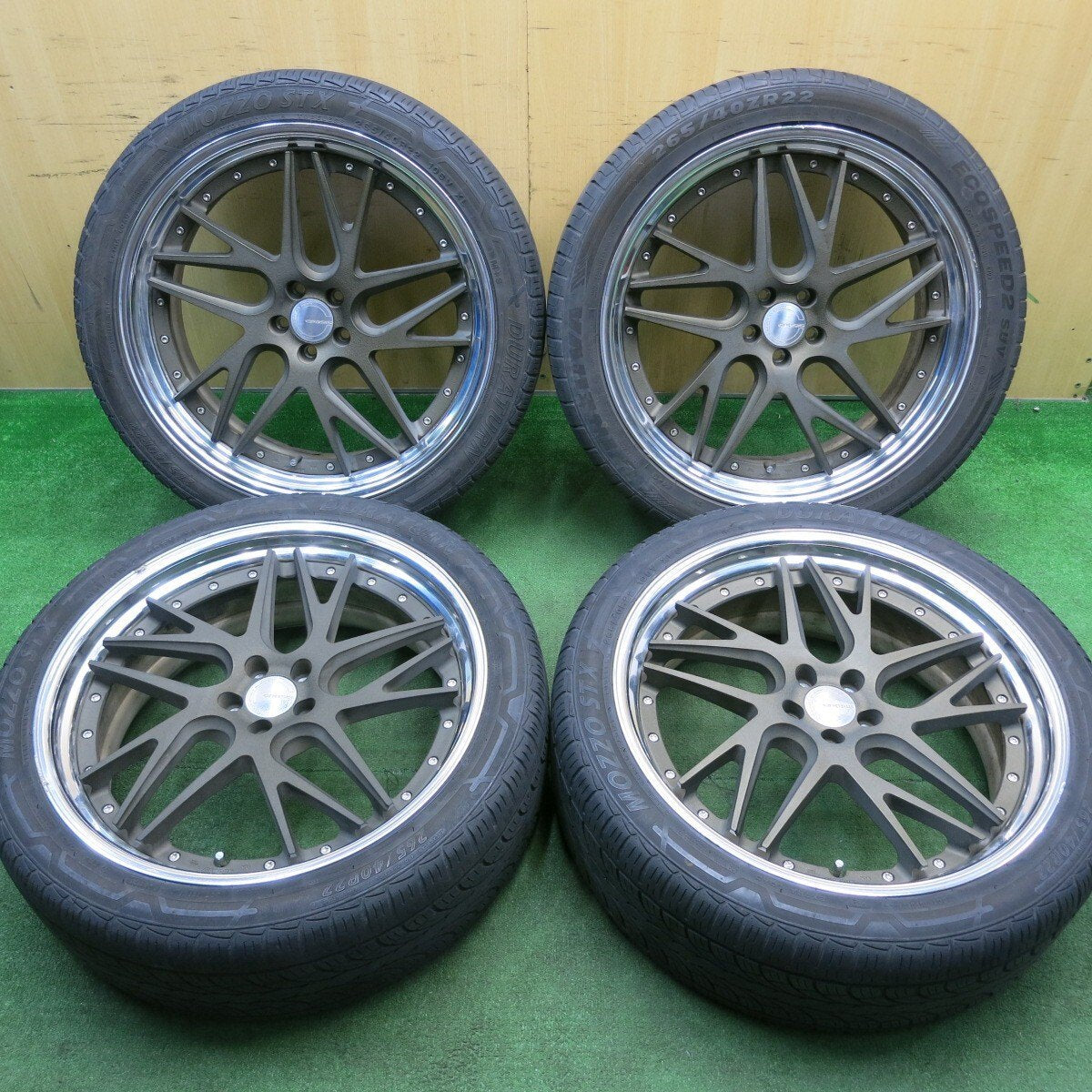 4本価格★WORK GNOSIS CVX M-SR 265/40R22 デュラターン MOZZO STX ミネルバ ECOSPEED2 SUV ワーク PCD108/5H★5043001NJノ