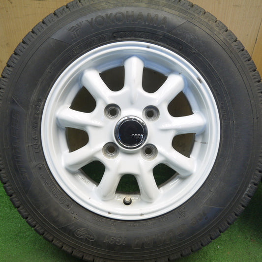 バリ溝!24年!キレイ!9.5分以上◎スタッドレス 145/80R12 86/84N ヨコハマ アイスガード iG91 ZACK JP-209 MONZA ザック モンツァ 12インチ PCD100/4H◎6090110Hス