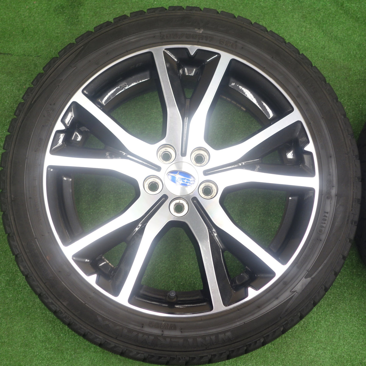 バリ溝!9分★スバル インプレッサ スポーツ G4 純正 205/50R17 スタッドレス ダンロップ ウインターマックス WM02 17インチ PCD100/5H★6012601KTス