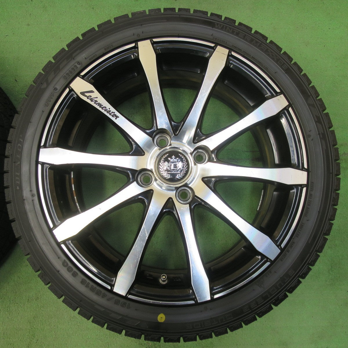 バリ溝!22年!9.5分★S660 165/55R15 195/45R16 スタッドレス ダンロップ ウインターマックス03 Lehrmeister レアマイスター 15 16 インチ PCD100/4H★5050207イス
