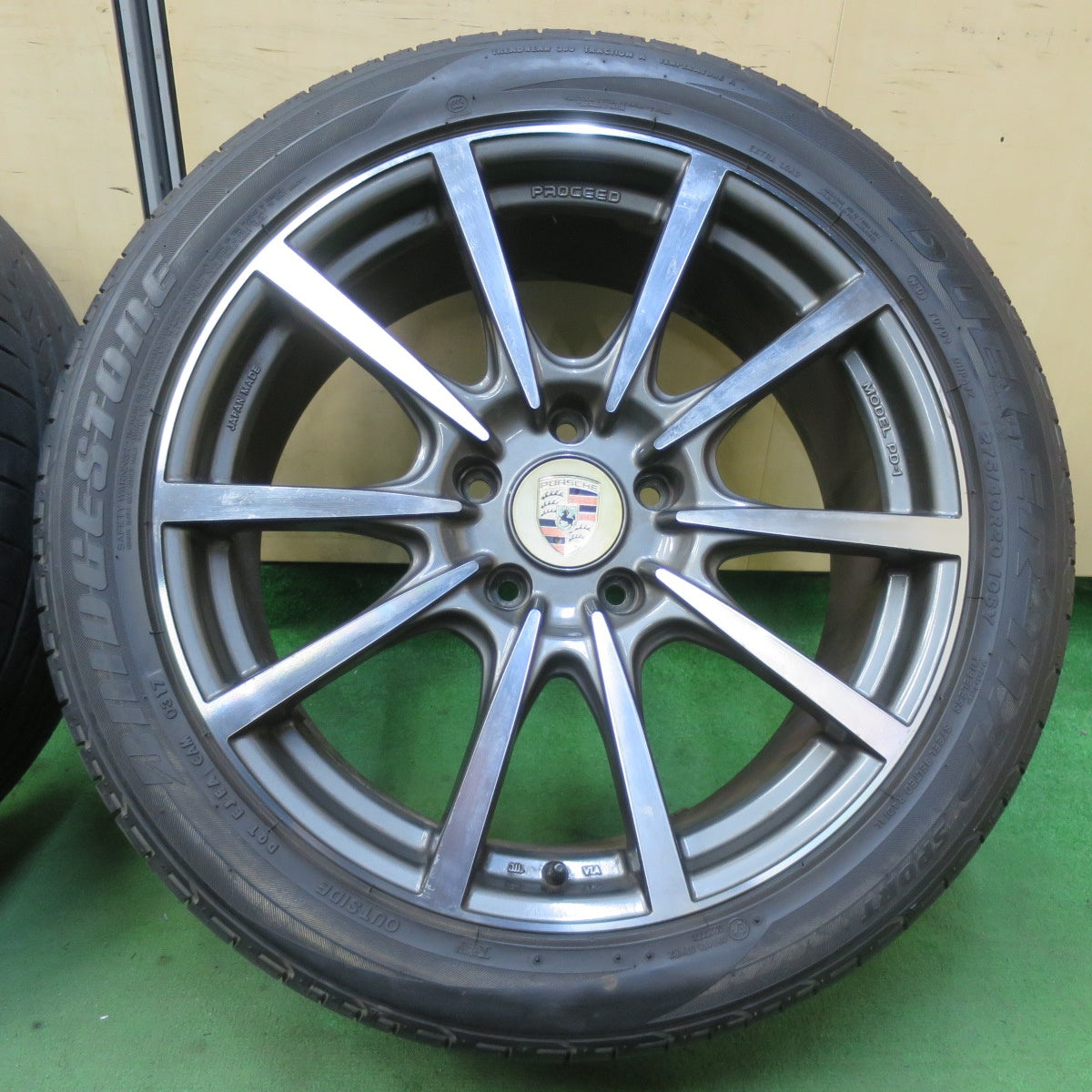 バリ溝!8.5分★ポルシェ カイエン 等 PROCEED MODEL PD-1 275/40R20 ブリヂストン デューラー H/P SPORT プロシード 20インチ PCD130/5H★5070203イノ