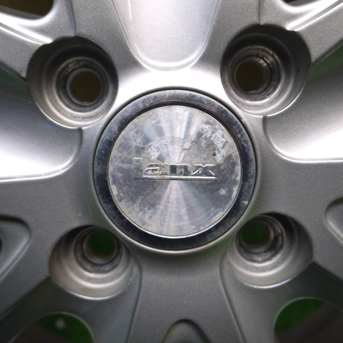 バリ溝!23年!キレイ!9.5分★スタッドレス 155/65R14 ダンロップ ウインターマックス03 Lanx 社外 アルミ 14インチ PCD100/4H★5010706Hス