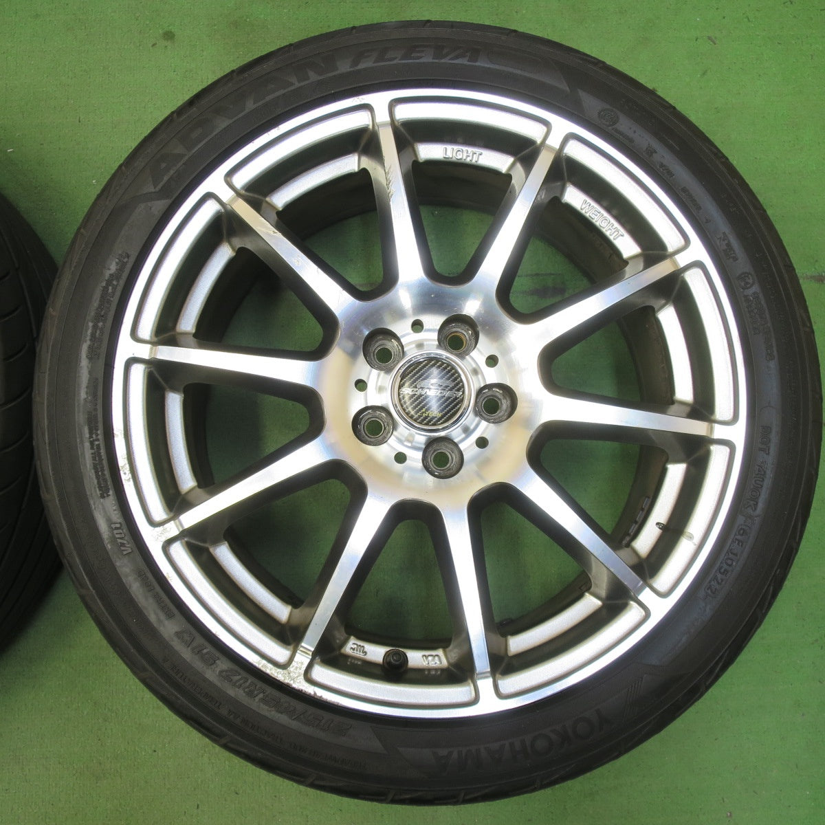 4本価格!22年★86 BRZ 等 215/45R17 ヨコハマ アドバン FLEVA V701 SCHNEIDER シュナイダー 17インチ PCD100/5H★5052002イノ