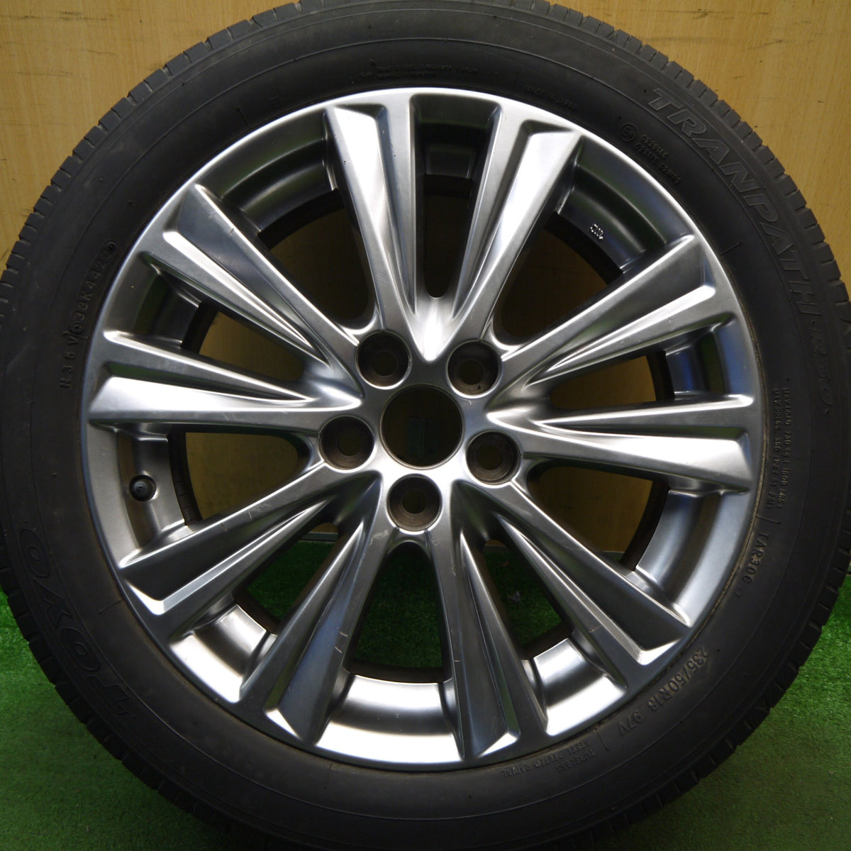 1本価格★トヨタ 30系 アルファード ヴェルファイア 純正 ENKEI 235/50R18 トーヨー トランパス R30 18インチ エンケイ PCD114.3/5H★6020405Hノ