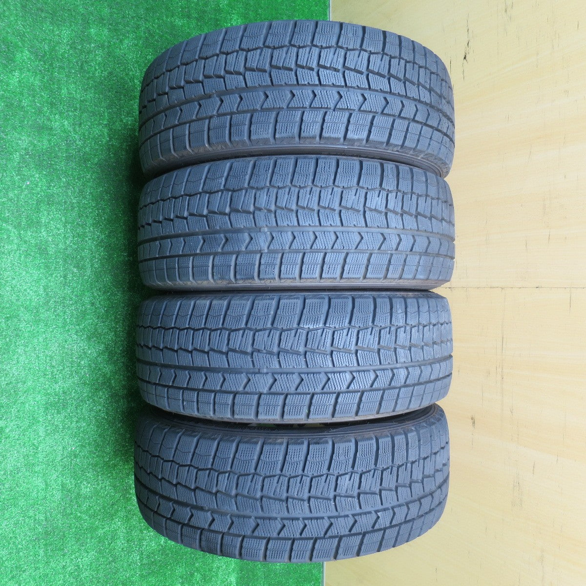 バリ溝!21年!キレイ!9.5分★スタッドレス 215/50R17 ダンロップ ウインターマックス WM02 RiZLEY ライツレー 17インチ PCD114.3/5H★5100801NJス