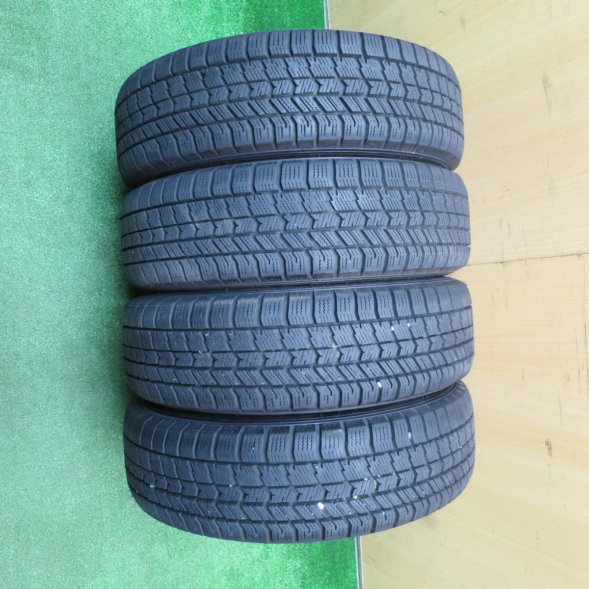 バリ溝!24年!ほぼ10分★スタッドレス 155/65R14 ヨコハマ アイスナビ8 Lanx 社外 アルミ 14インチ PCD100/4H★5110404NJス