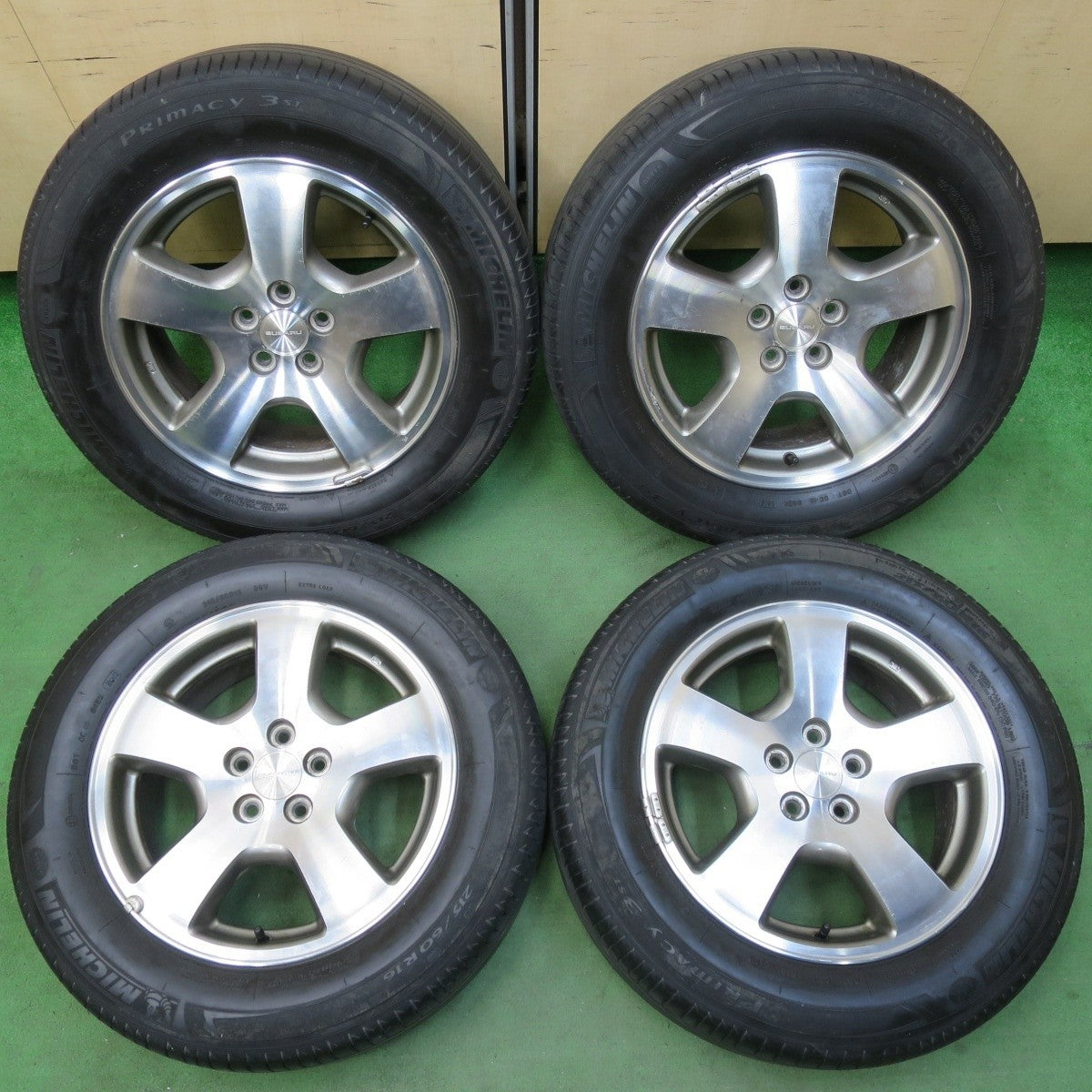 バリ溝!9分★スバル フォレスター 純正 215/60R16 ミシュラン プライマシー 3ST 16インチ PCD100/5H★5032906イノ