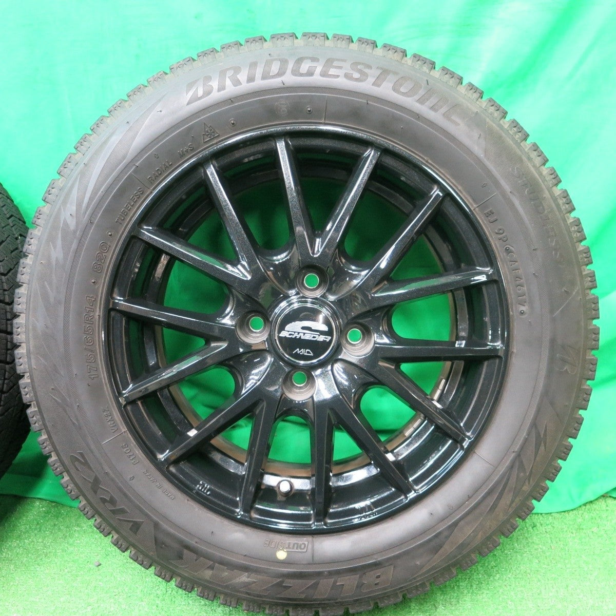 キレイ★スタッドレス 175/65R14 ブリヂストン ブリザック VRX2 SCHNEIDER MiD シュナイダー 14インチ PCD100/4H★4043006ナス