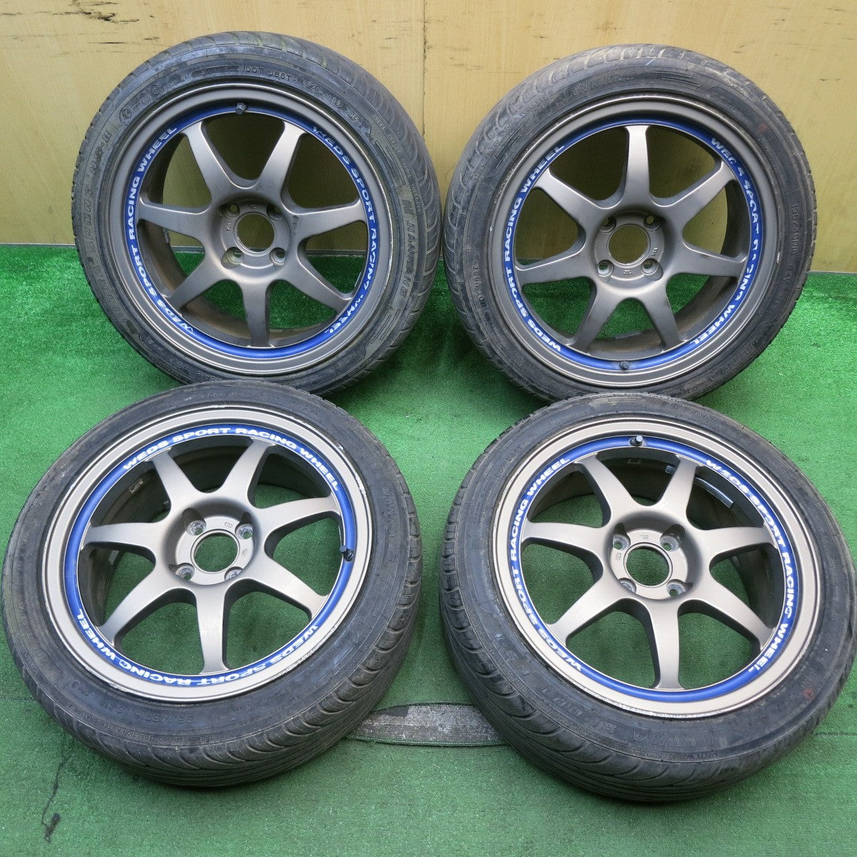 バリ溝!9.5分★WEDS SPORT RACING 195/45R16 ナンカン ウルトラスポーツ NS-2 16インチ ウェッズ スポーツ レーシング PCD100/4H★5052401HAノ