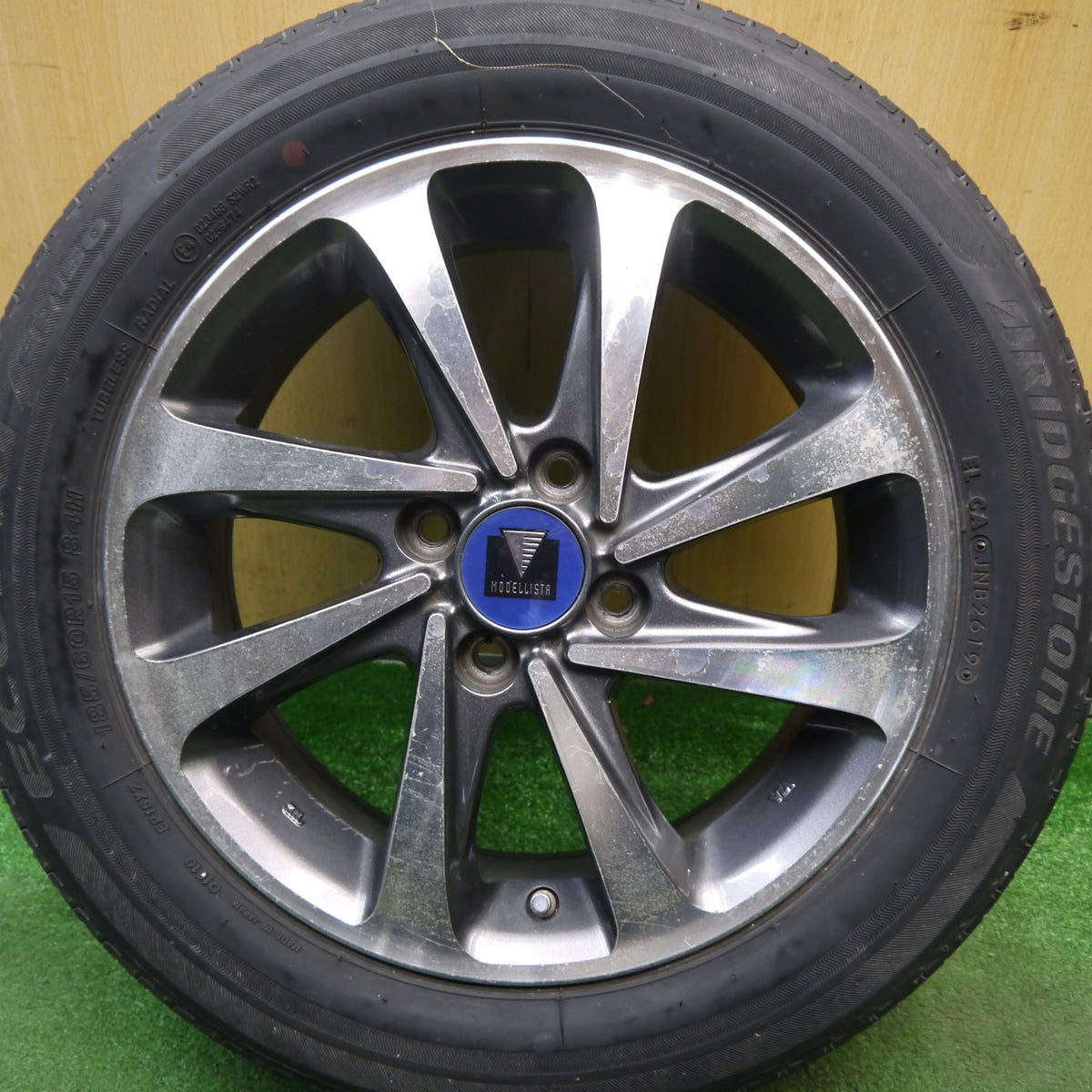 1本価格★MODELLISTA SpinAir Ⅱ ENKEI 185/60R15 ブリヂストン エコピア EP150 15インチ モデリスタ スピンエアー 2 エンケイ PCD100/4H★6020308Hノ