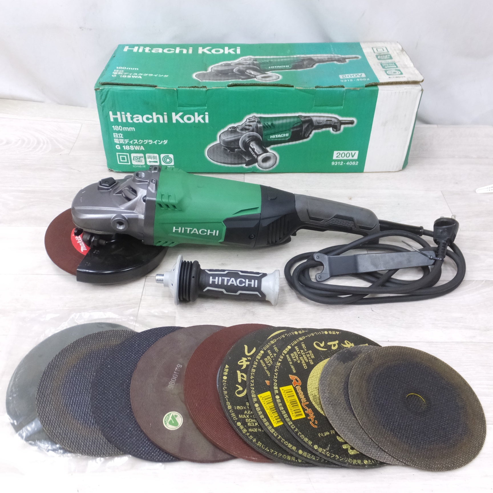 送料無料] 付属品多数◇日立工機 HITACHI 200V 仕様 180mm 電気 