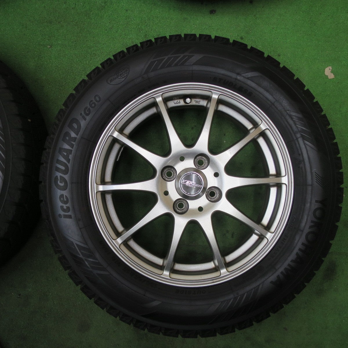 バリ溝!23年!キレイ!9.5分★スタッドレス 195/65R15 ヨコハマ アイスガード iG60 X CROSS SPEED PREMIUM クロススピード 15インチ PCD100/4H★5092401TTス