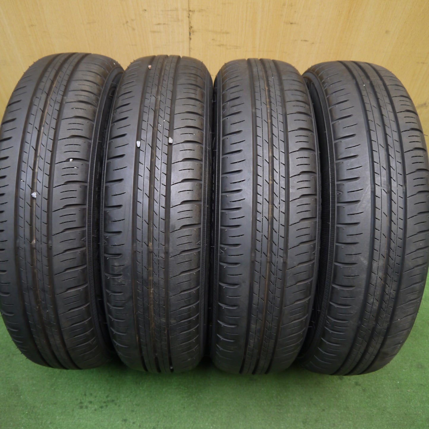 バリ溝!21年!キレイ!9.5分以上★ダイハツ タント ミライース 等 純正 155/65R14 ダンロップ エナセーブ EC300+ 14インチ PCD100/4H★5062503Hノ
