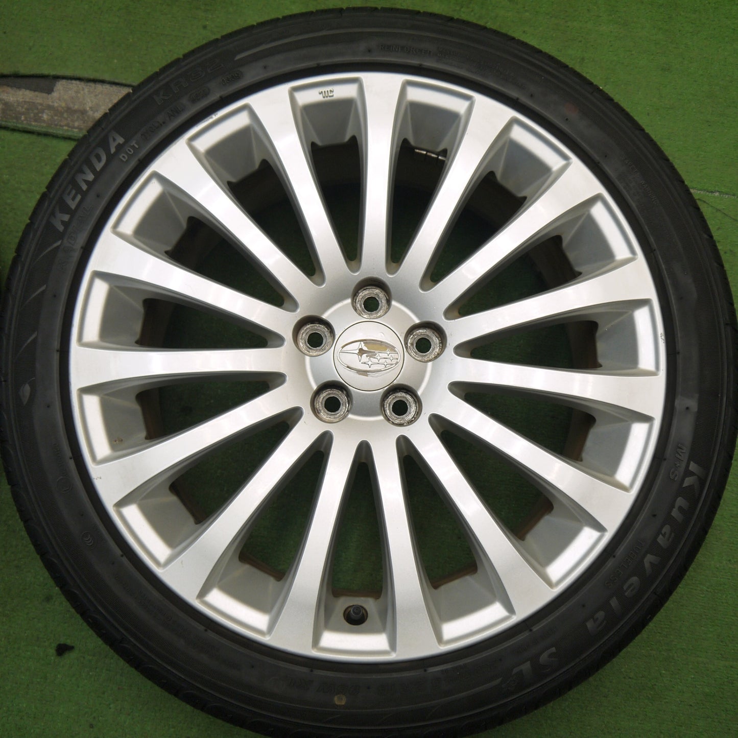 バリ溝!22年!8.5分★スバル レガシィ 純正 225/45R18 ヨコハマ エコス ES31 ケンダ Kuavela SL KR32 18インチ PCD100/5H★5061802Hノ