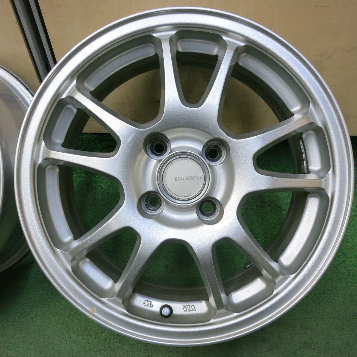 キレイ★ECO FORME ブリヂストン製 15インチ ホイール 15×6J エコフォルム PCD100/4H★5051611SYホ