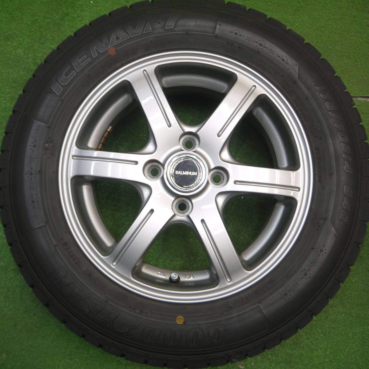バリ溝!9分★スタッドレス 175/70R14 グッドイヤー アイスナビ7 BALMINUM バルミナ 14インチ PCD100/4H★4122404Hス