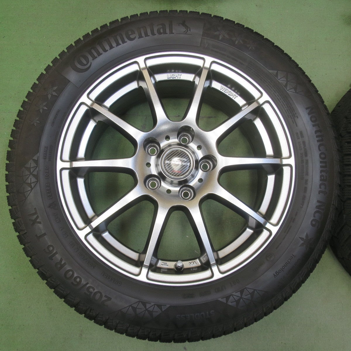 バリ溝!23年!キレイ!9分◎スタッドレス 205/60R16 コンチネンタル ノースコンタクト NC6 SCHNEIDER ATECH シュナイダー 16インチ PCD114.3/5H◎6102003イス