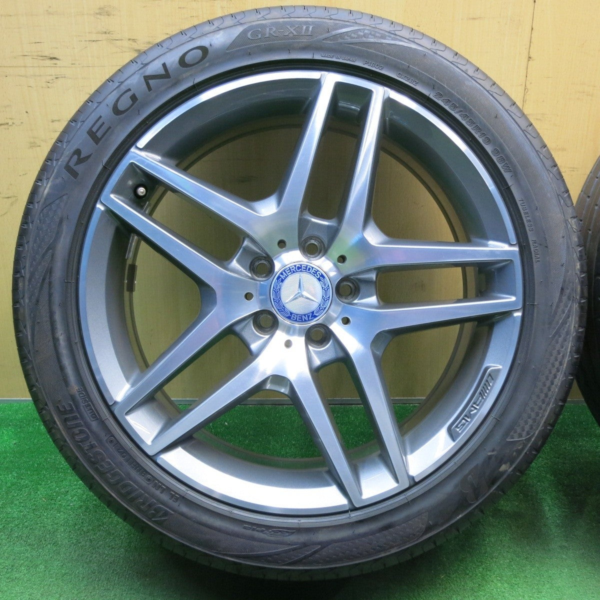 バリ溝 綺麗 9.5分★ベンツ Sクラス W222 純正 AMG 245/45R19 275/40R19 ブリヂストン GR-X2 ピレリ PZERO PCD112★5030901NJノ