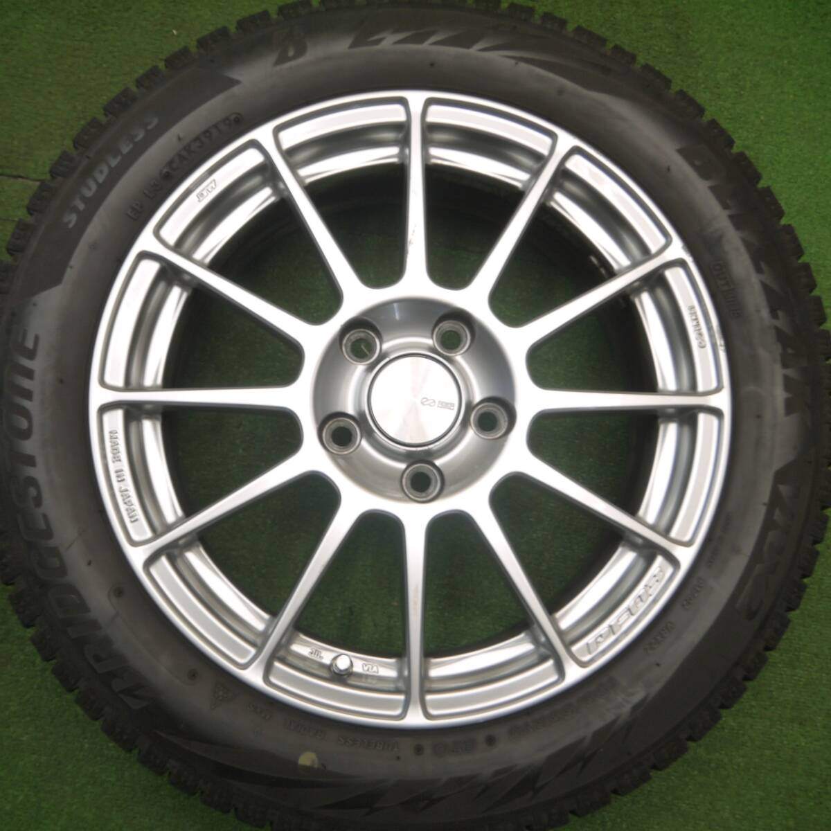 バリ溝!キレイ!9.5分★MINI 等 195/55R16 スタッドレス ブリヂストン ブリザック VRX2 ENKEI PF03 エンケイ 16インチ PCD112/5H★5012109Hス