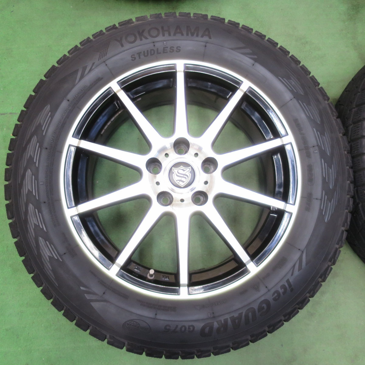 バリ溝!9.5分★スタッドレス 225/65R17 ヨコハマ アイスガード G075 社外 アルミ 17インチ PCD114.3/5H★5042909イス