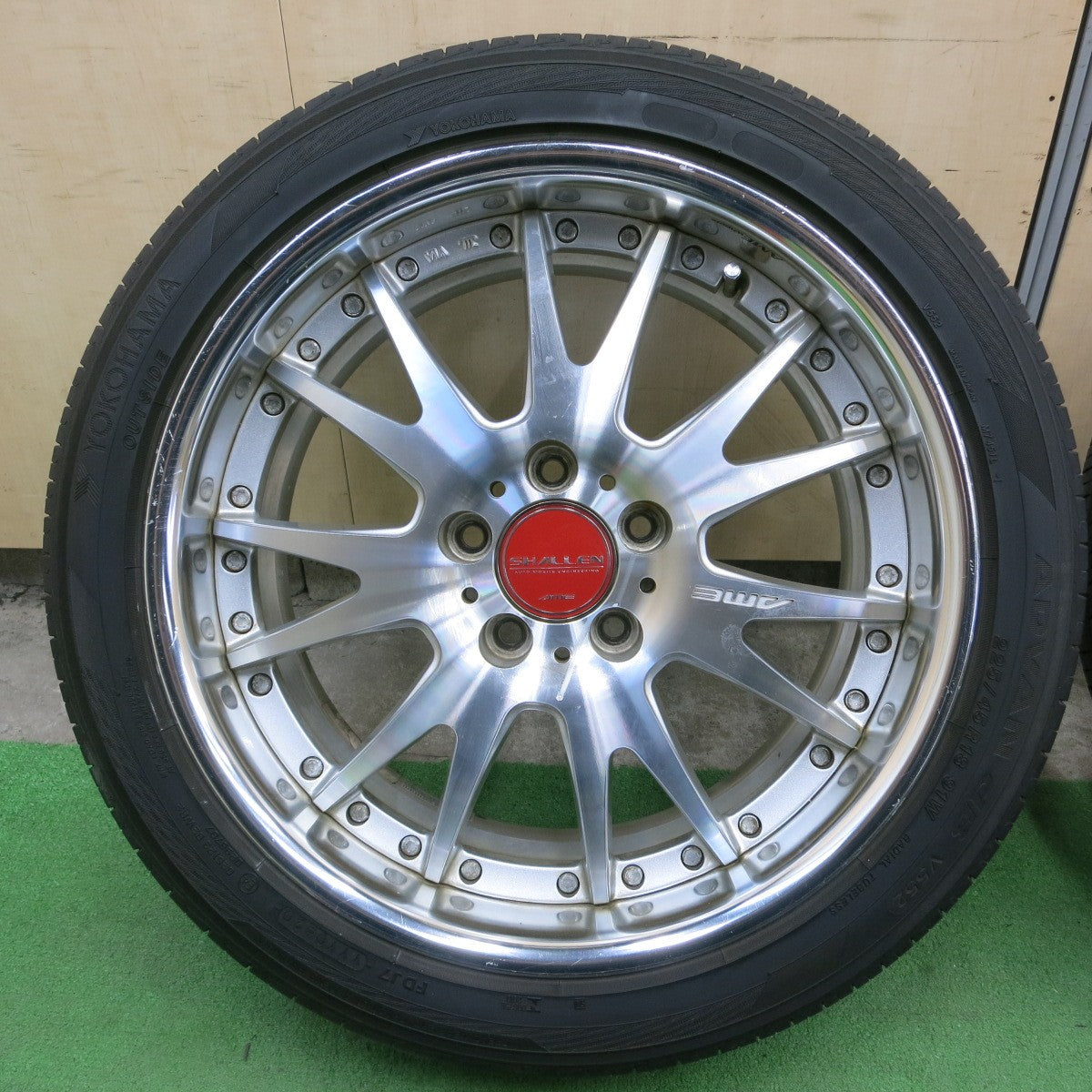 バリ溝!24年!ほぼ10分★SHALLEN MX AME 225/45R18 ナンカン ウルトラスポーツ NS-2 ヨコハマ アドバン dB V552 シャレン 18インチ PCD114.3/5H★5042502TTノ