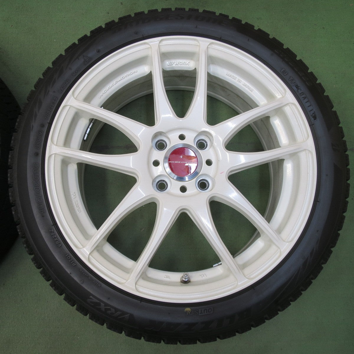 バリ溝!9.5分◎S660 WORK EMOTION Kiwami 165/55R15 195/45R16 スタッドレス ブリヂストン ブリザック VRX2 ワーク エモーション 極 15 16 インチ PCD100/4H◎6101203イス