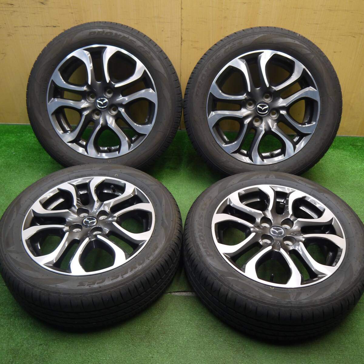 バリ溝!24年!9.5分★マツダ2 純正 185/60R16 トーヨー プロクセス CF3 16インチ PCD100/4H★5031908Hノ