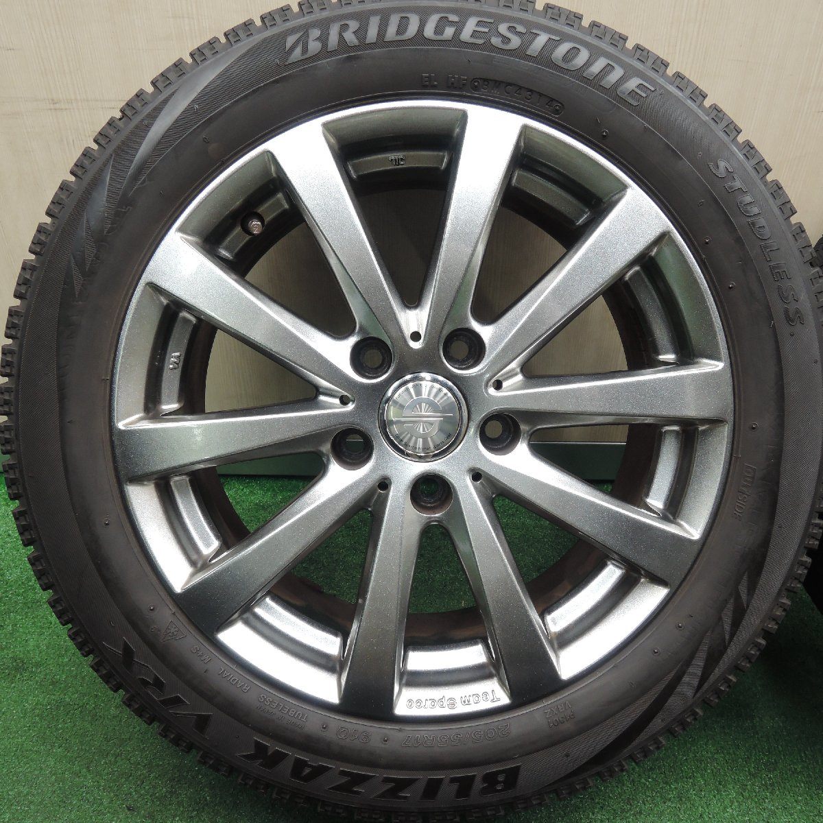 キレイ!★スタッドレス 205/55R17 ブリヂストン ブリザック VRX Team Sparco チームスパルコ 17インチ PCD120★3111005TNス★