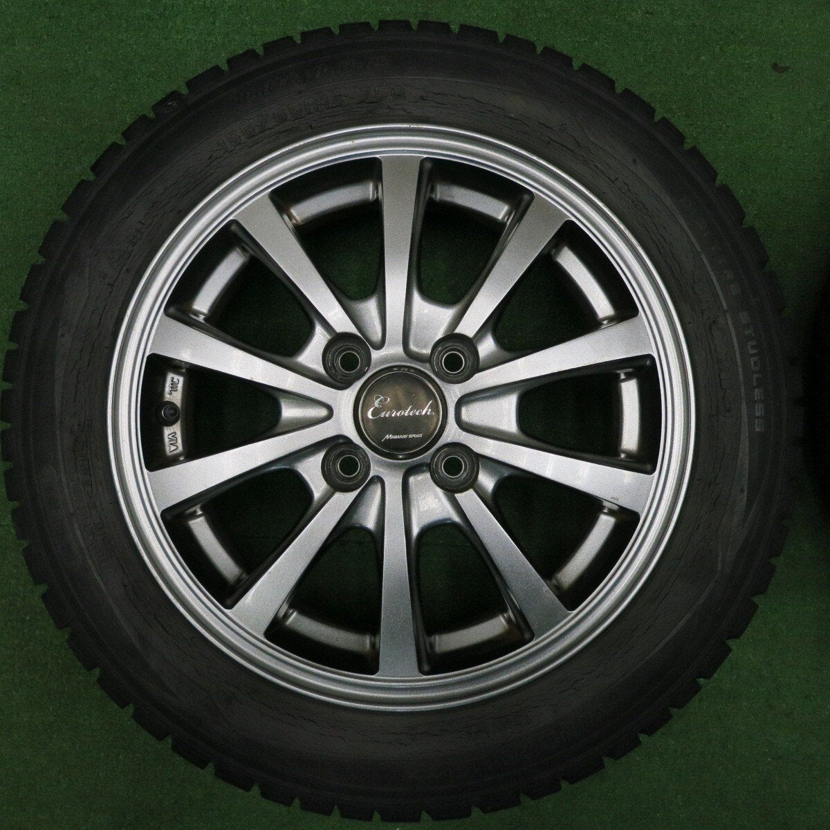 4本価格★スタッドレス 155/65R14 ダンロップ ウインターマックス WM01 Eurotech MANARAY SPORT PCD100/4H★4120709NJス