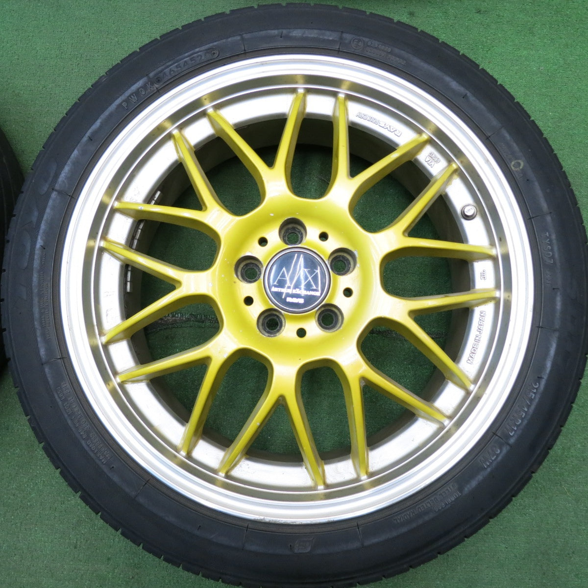 バリ溝!9分★プリウス 等 RAYS A/X ARTHUR EXCHANGE MM-X 215/45R17 トーヨー SD-7 自家塗装品 17インチ PCD100/5H★5053106HAノ