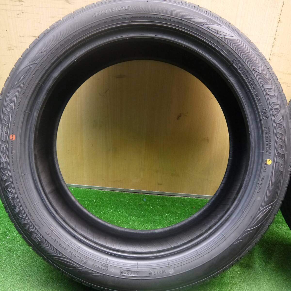 新車外し!24年★215/50R18 ダンロップ エナセーブ EC300+ タイヤ 18インチ ヤリスクロス CX-3 等★5032508Hノタ