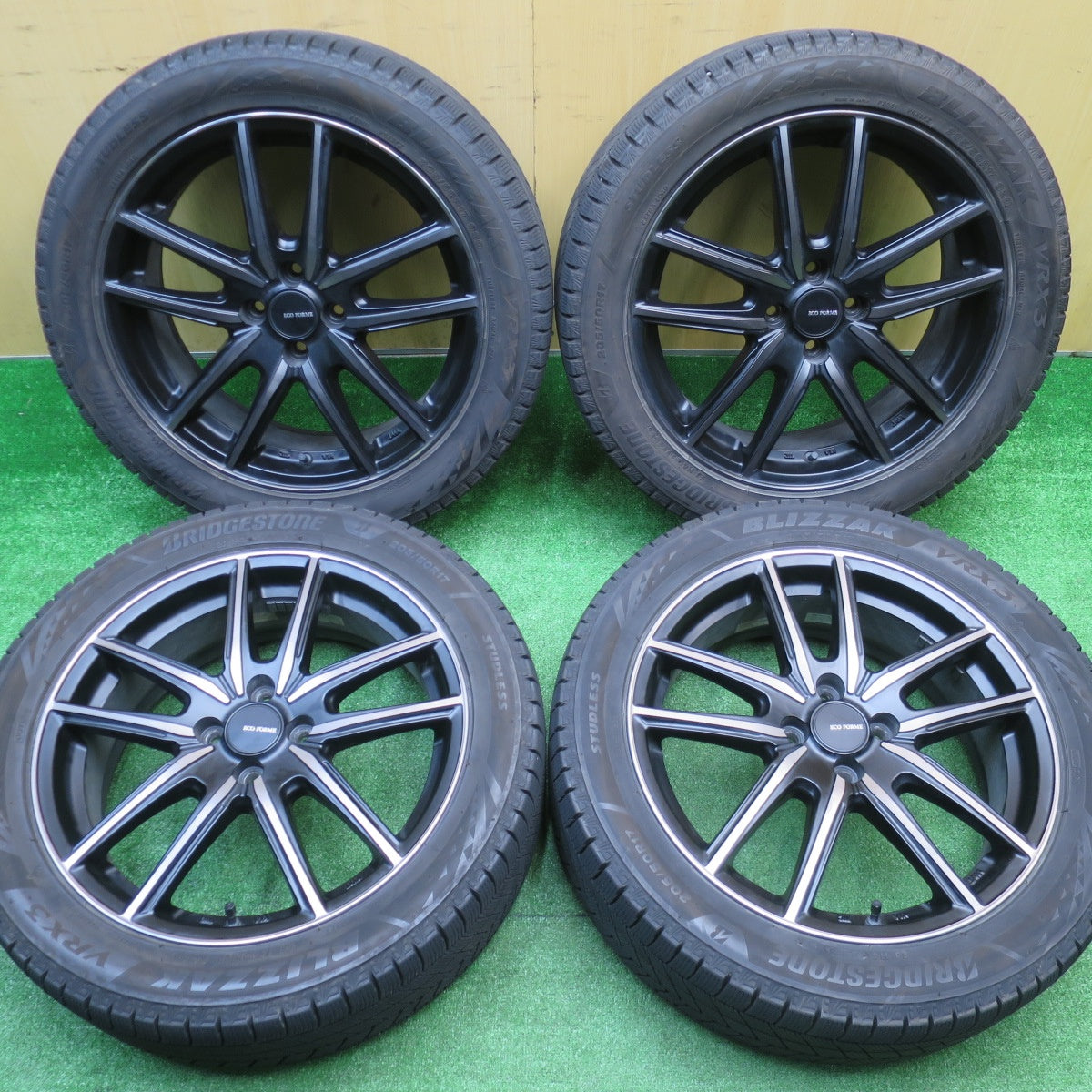 バリ溝!23年!キレイ!9.5分★スタッドレス 205/50R17 ブリヂストン ブリザック VRX3 ECO FORME エコフォルム 17インチ PCD100/4H★5102805NJス