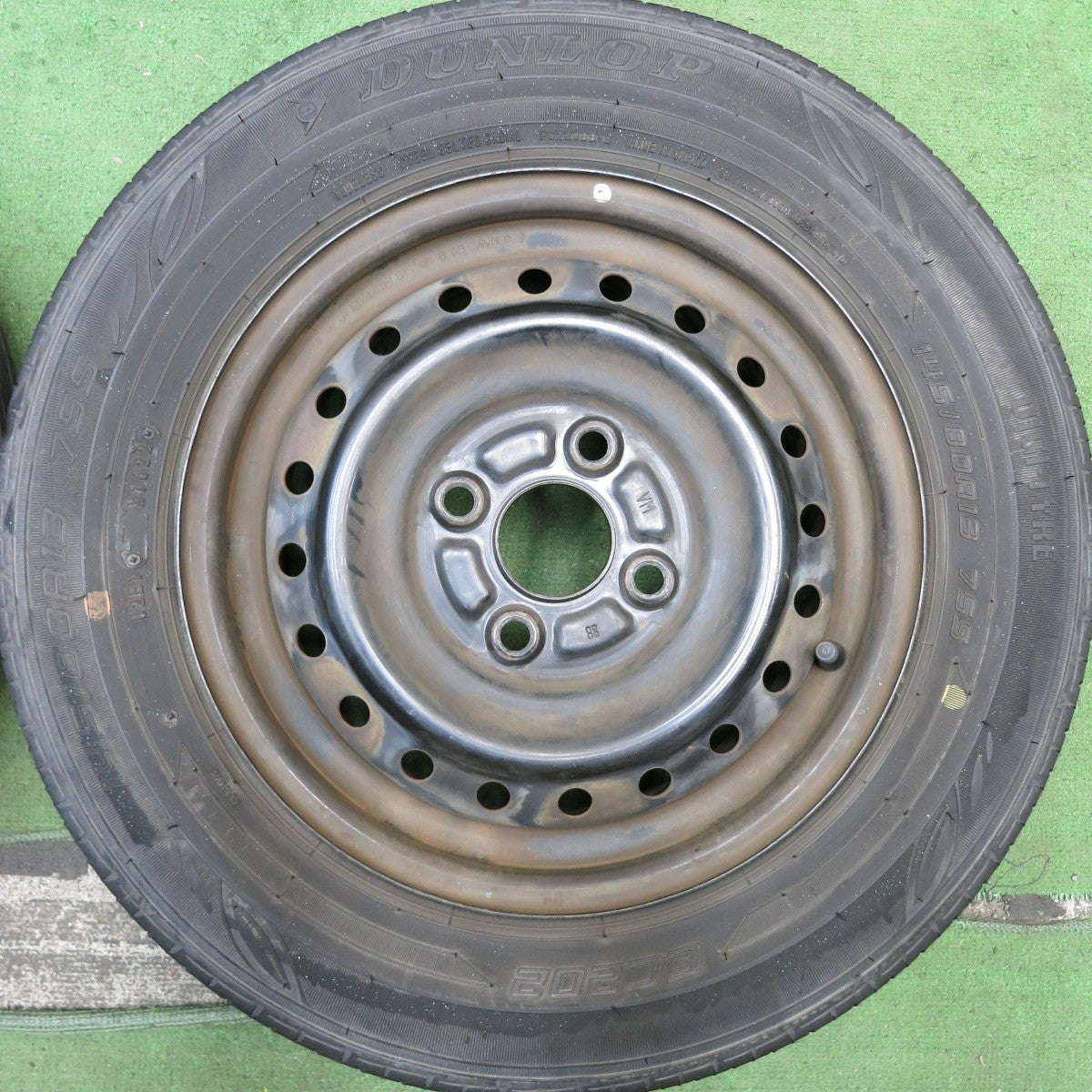 4本価格!22年★145/80R13 ダンロップ EC202 スチール ホイール 13インチ PCD100/4H★5092804HAノ